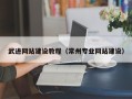 巢湖武进网站建设教程（常州专业网站建设）